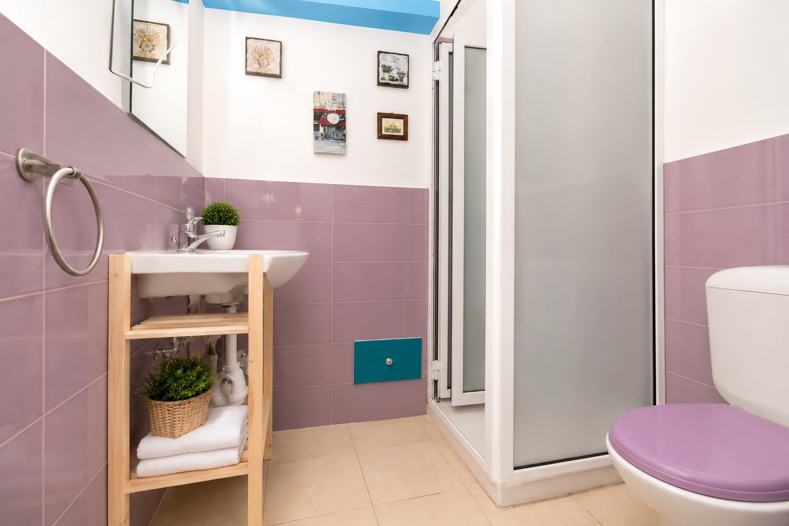 Bagno privato con lavabo e doccia